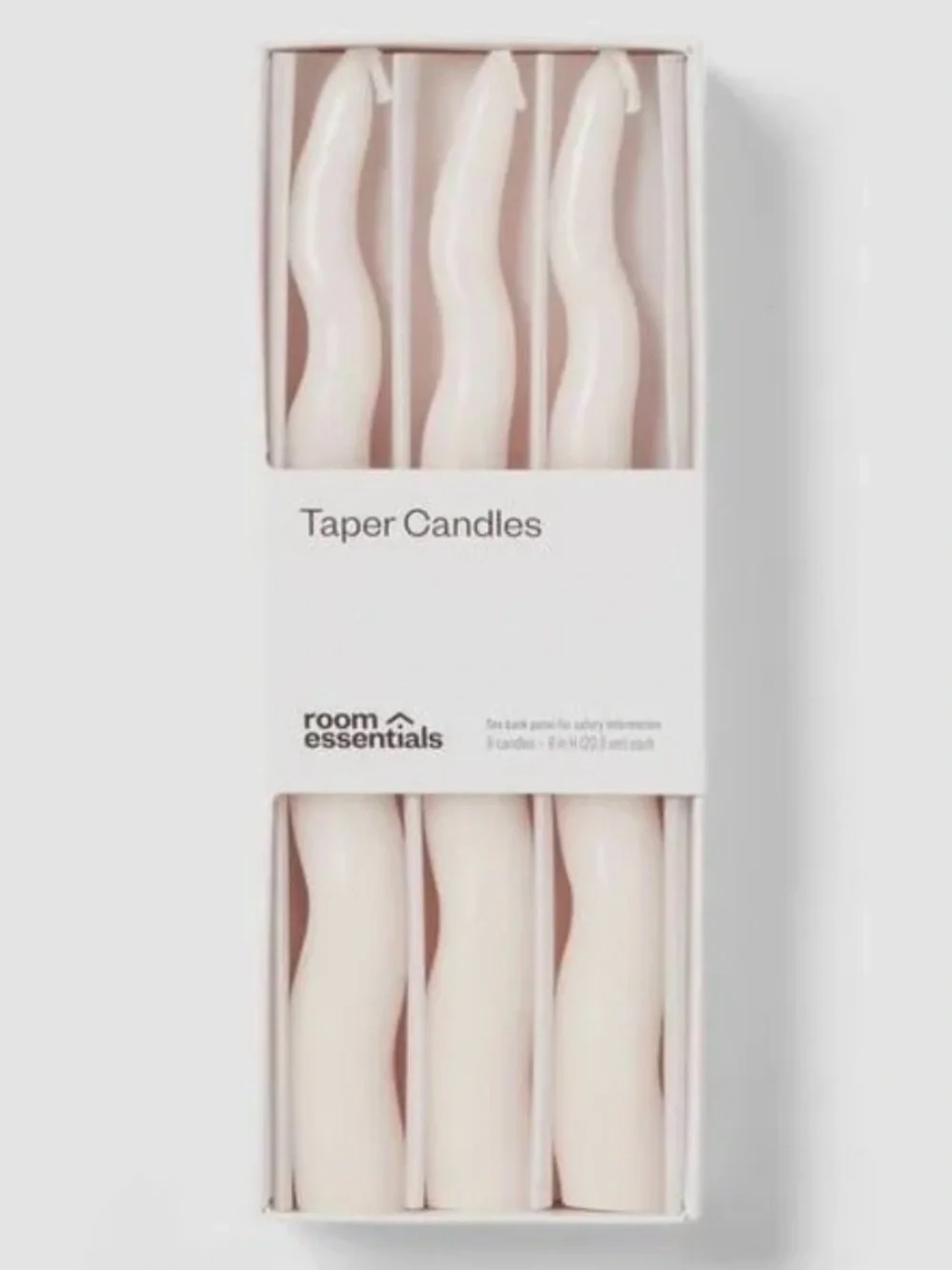 Room Essentials Blush Cream Twisted Taper Candles - Set of 6